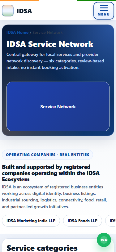 Service network mobile capture — local onboarding context.