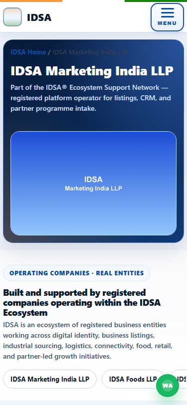 Operating entity disclosure — platform governance context.